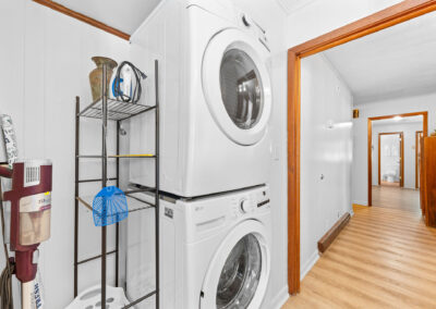 a laundry room with a washer and dryer