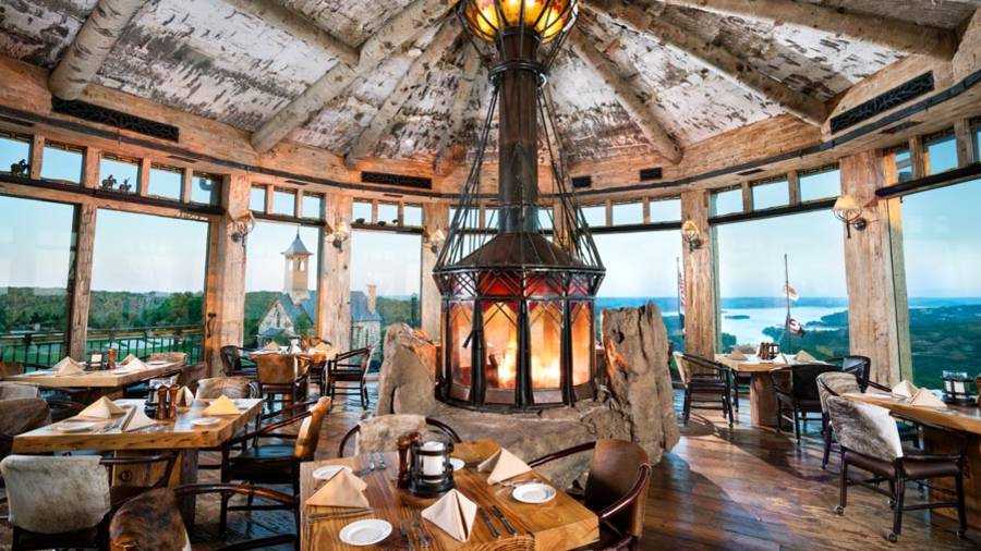 osage a restaurant with a view of a lake